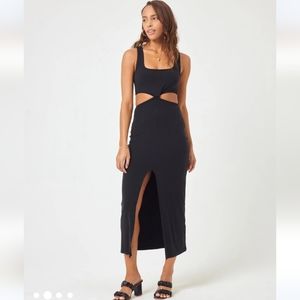 NWT L*SPACE Side Cut Outs,  Twist Front Skyler Dress, size small